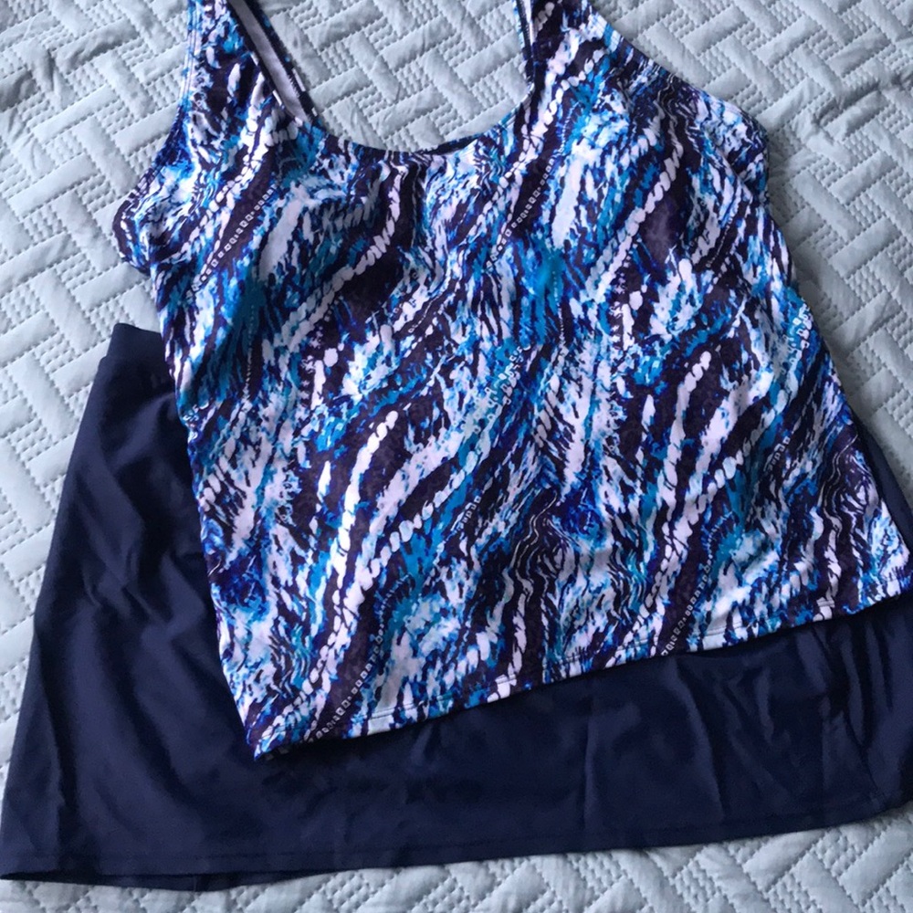 2 piece tankini/swim skirt